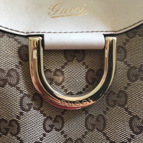 Gucci large "D" ring hobo shoulder handbag - Picture 2 of 2